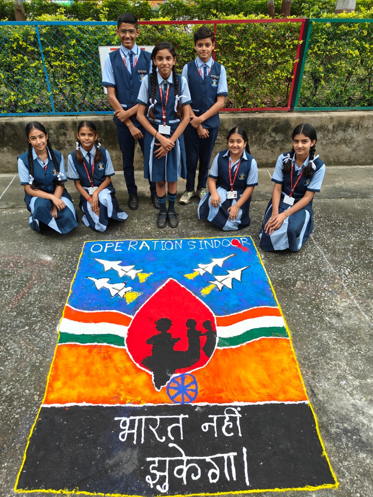 सेंट पॉल्स के विद्यार्थियों ने रंगोली के जरिए दिखाया ‘ऑपरेशन सिंदूर’ का शौर्य
